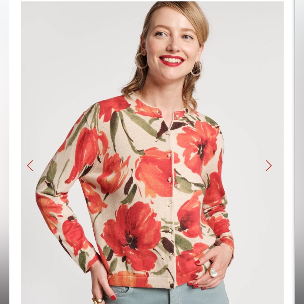 Frances Valentine Darling Cardigan French Tulip - Size M